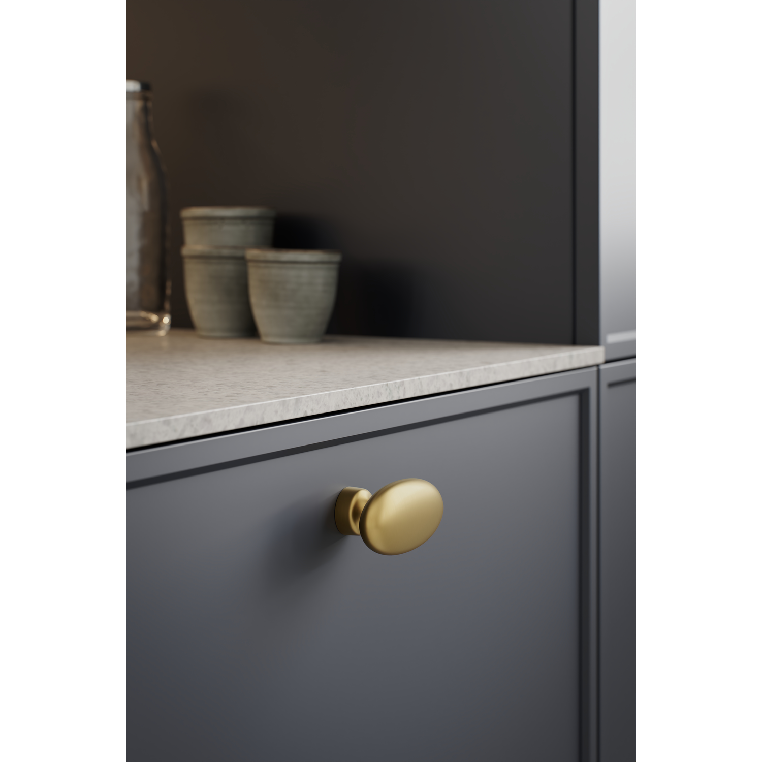 T-knop BARON T l60 zamak geborsteld goud